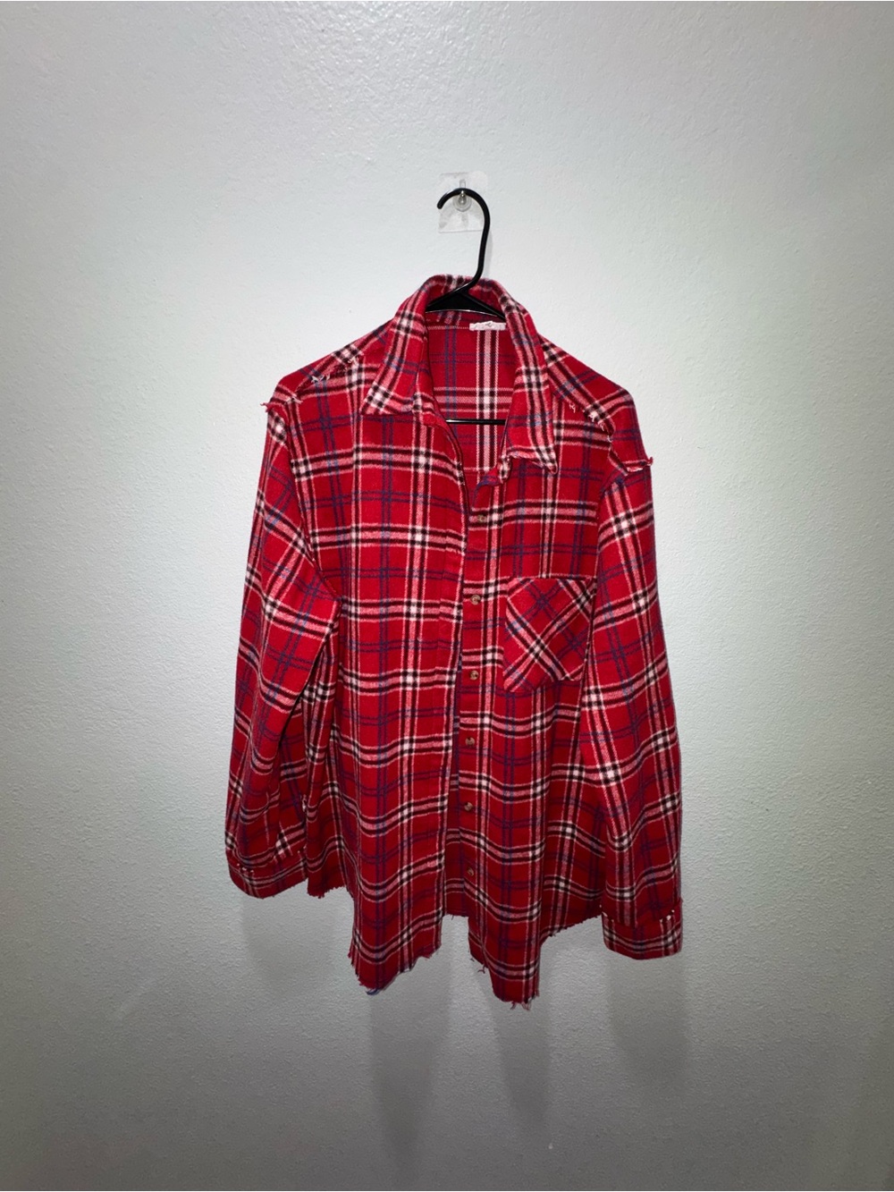 LA MIEL Red Plaid Button-Up Shirt